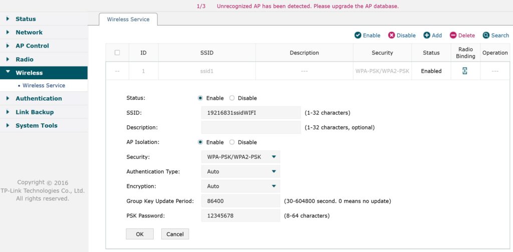 Set 192.168.3.1 WiFi SSID name